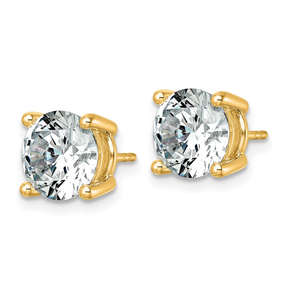 10ky 6ct Lab Grown Diamond VS+ F+ Round Complete Stud Earrings
