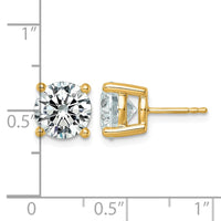 10ky 6ct Lab Grown Diamond VS+ F+ Round Complete Stud Earrings