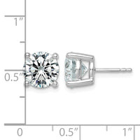 14kw 6ct Lab Grown Diamond VS+ F+ Round Complete Lightweight Earrings
