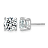 14kw 6ct Lab Grown Diamond VS+ F+ Round Complete Lightweight Earrings
