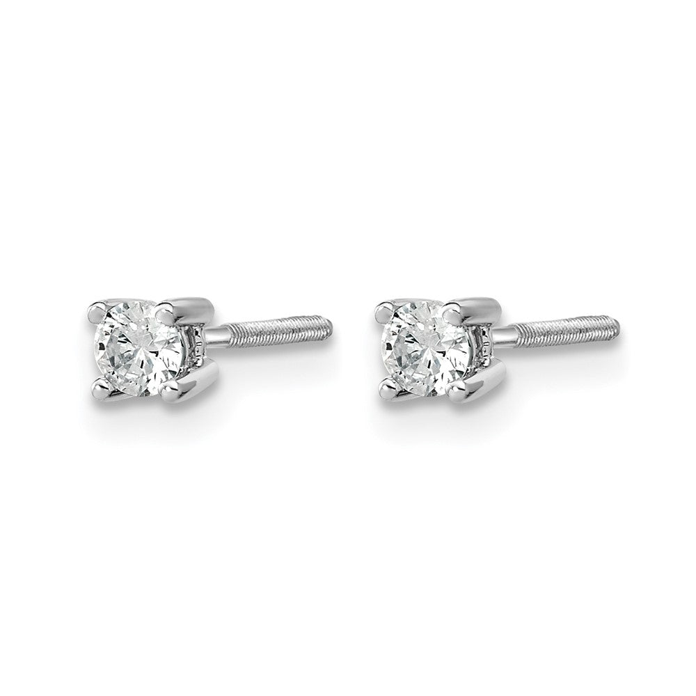 14kw 1/5ct Lab Grown Dia VS/SI+ G+ Comp Screwback Heavyweight Earrings