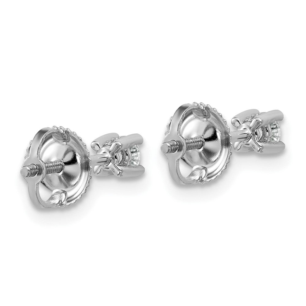 14kw 1/5ct Lab Grown Dia VS/SI+ G+ Comp Screwback Heavyweight Earrings