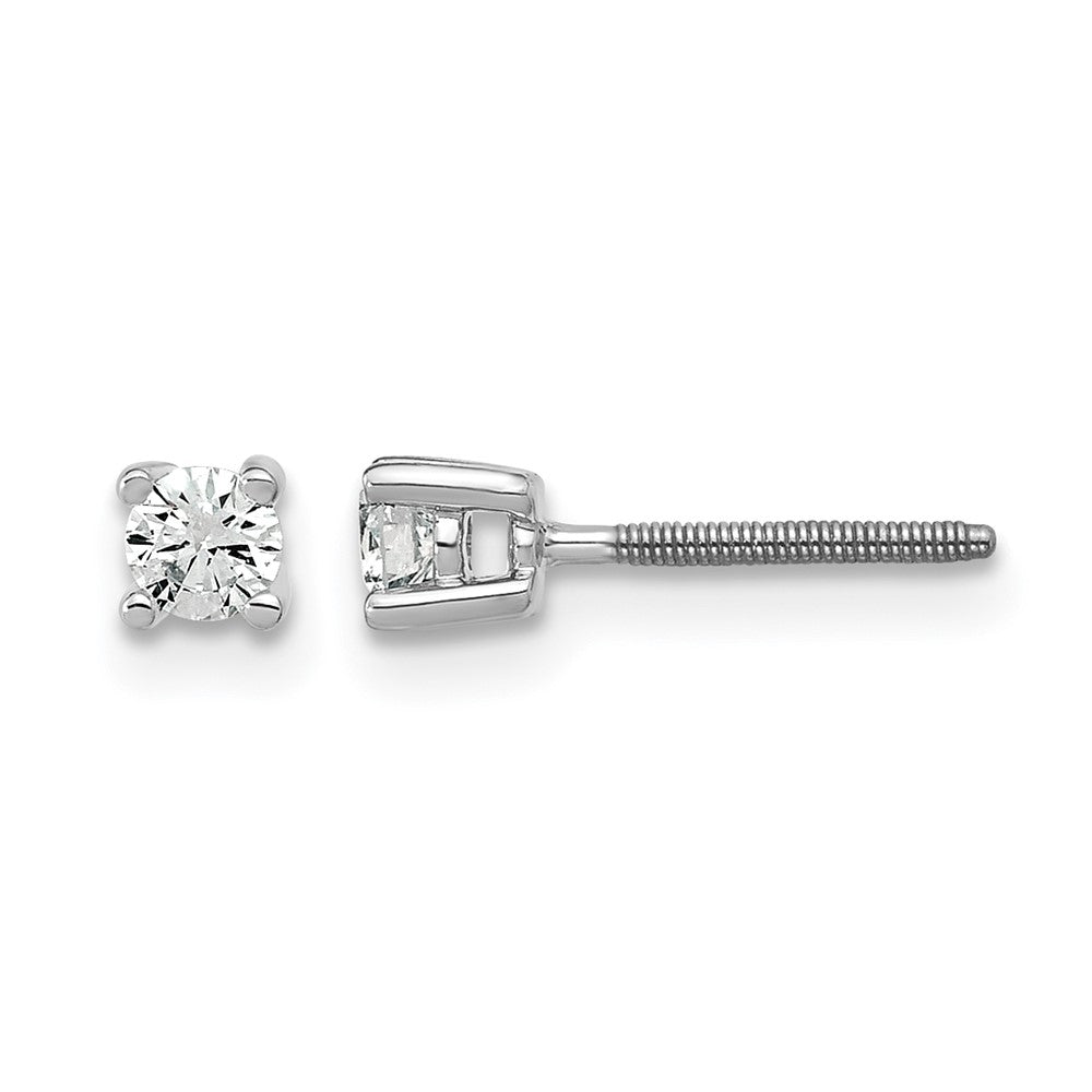 14kw 1/5ct Lab Grown Diamond VS+ F+ Comp Screwback Hvywght Earrings