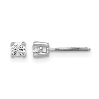 14kw 1/5ct Lab Grown Diamond VS+ F+ Comp Screwback Hvywght Earrings