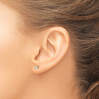 14ky 1/5ct Lab Grown Diamond VS+ F+ Comp Screwback Hvywt Earrings