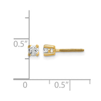 14ky 1/5ct Cert Lab Grown Dia VS+ F+ Round Comp Scrwbck Hvywt Earrings