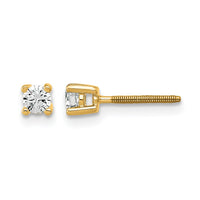 14ky 1/5ct Lab Grown Dia VS/SI+ G+ Comp Screwback Hvywght Earrings