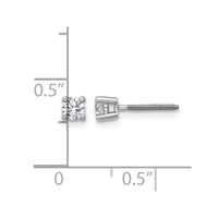 18kw 1/4ct Cert Lab Grown Diamond VS+ F+ Round Comp Screwback Earrings