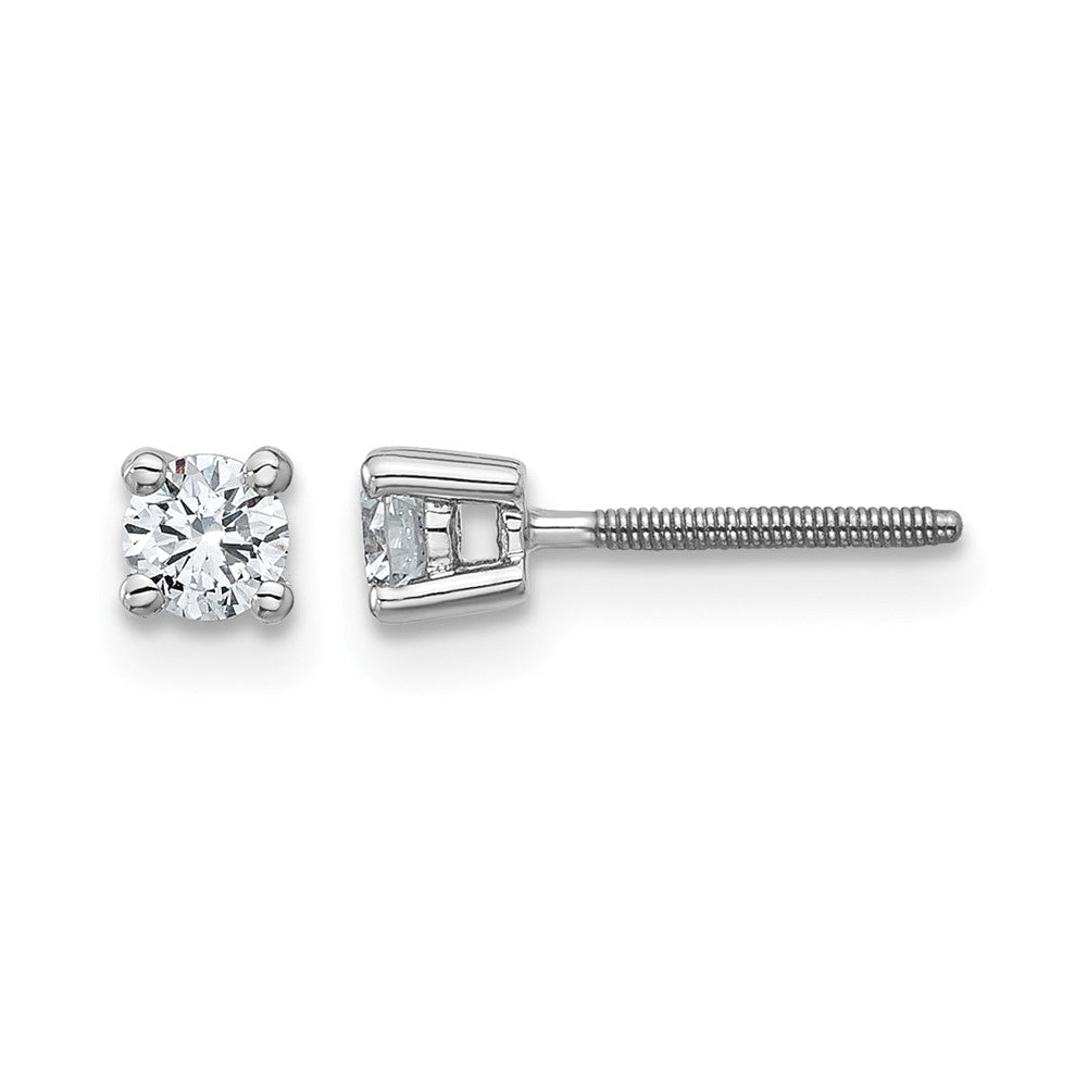 14kw 1/4ct Lab Grown Dia VS/SI+ G+ Comp Screwback Heavyweight Earrings