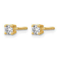 14ky 1/4ct Cert Lab Grown Dia VS/SI+ G+ Comp Screwback Hvywght Earrings