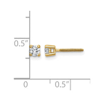14ky 1/4ct Cert Lab Grown Dia VS+ F+ Round Comp Scrwbck Hvywght Earrings