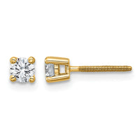 18ky 1/3ct Cert Lab Grown Diamond VS+ F+ Comp Screwback Earrings