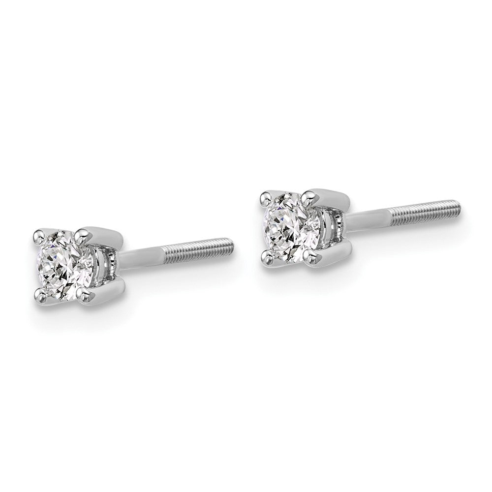 Plat 1/3ct Cert Lab Grown Diamond VS+ F+ Comp Screwback Earrings