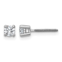 Plat 1/3ct Cert Lab Grown Diamond VS+ F+ Comp Screwback Earrings