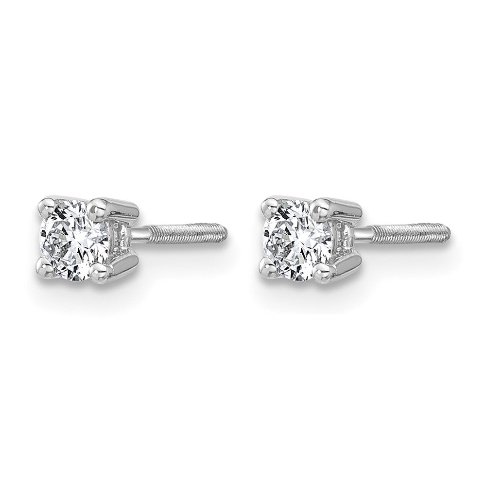 14kw 1/3ct Lab Grown Diamond VS+ F+ Comp Scrwbk Heavyweight Earrings