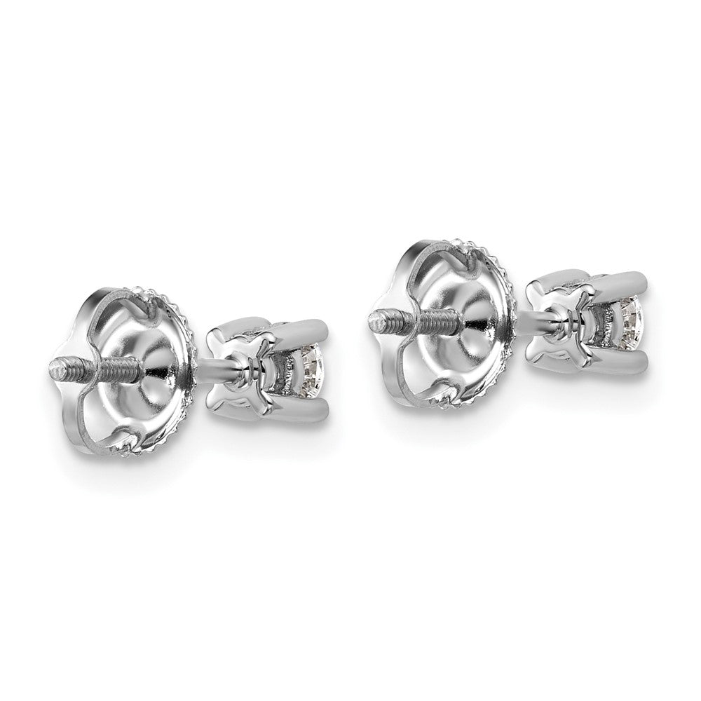 14kw 1/3ct Lab Grown Diamond VS+ F+ Comp Scrwbk Heavyweight Earrings