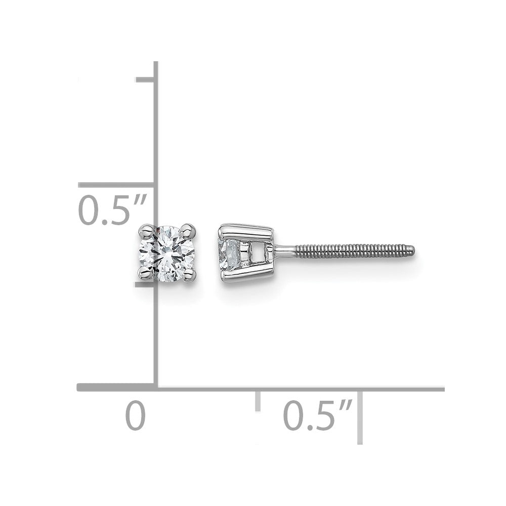 14kw 1/3ct Lab Grown Diamond VS+ F+ Comp Scrwbk Heavyweight Earrings