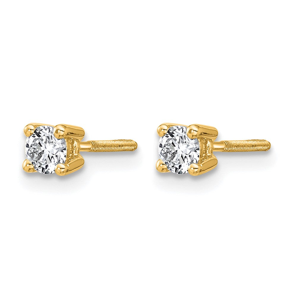 14ky 1/3ct Lab Grown Dia VS/SI+ G+ Comp Screwback Heavyweight Earrings