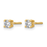 14ky 1/3ct Lab Grown Dia VS/SI+ G+ Comp Screwback Heavyweight Earrings