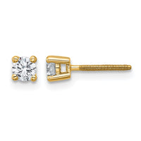 14ky 1/3ct Lab Grown Dia VS/SI+ G+ Comp Screwback Heavyweight Earrings