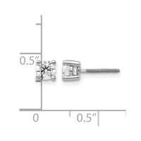 18kw 1/2ct Cert Lab Grown Diamond VS+ F+ Comp Screwback Earrings