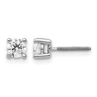 18kw 1/2ct Cert Lab Grown Diamond VS+ F+ Comp Screwback Earrings