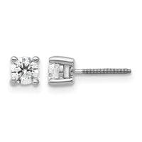 Plat 1/2ct Lab Grown Diamond VS+ F+ Round Complete Screwback Earrings