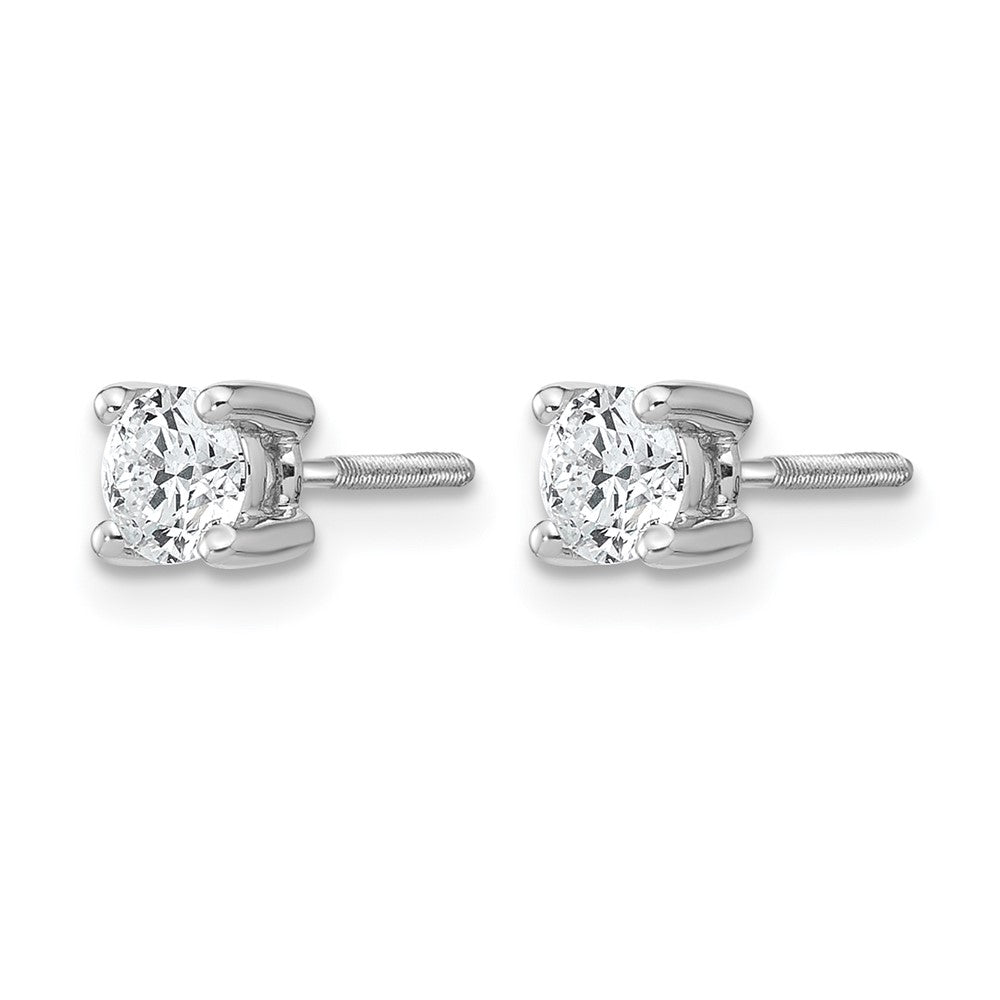 14kw 1/2ct Lab Grown Dia VS+ F+ Comp Screwback Heavyweight Earrings