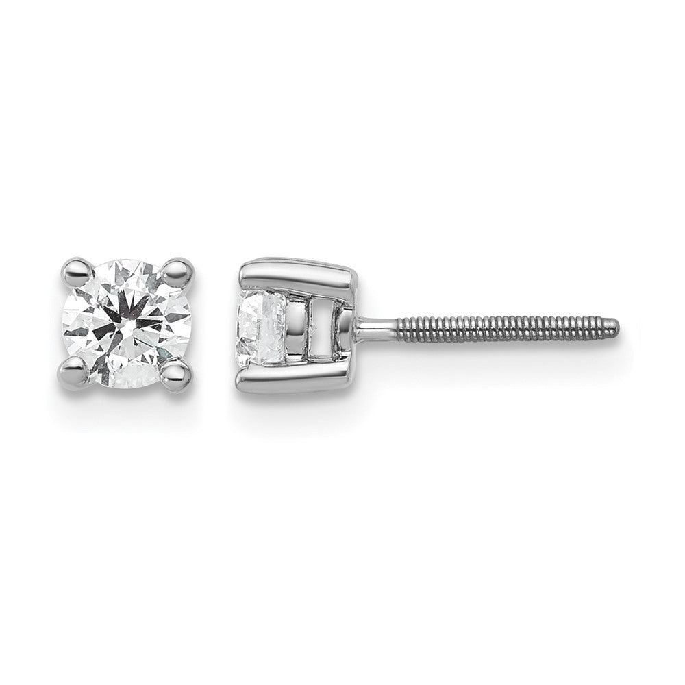 14kw 1/2ct Lab Grown Dia VS/SI+ G+ Comp Screwback Heavyweight Earrings