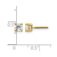 14ky 1/2ct Lab Grown Dia VS/SI+ G+ Comp Screwback Heavyweight Earrings