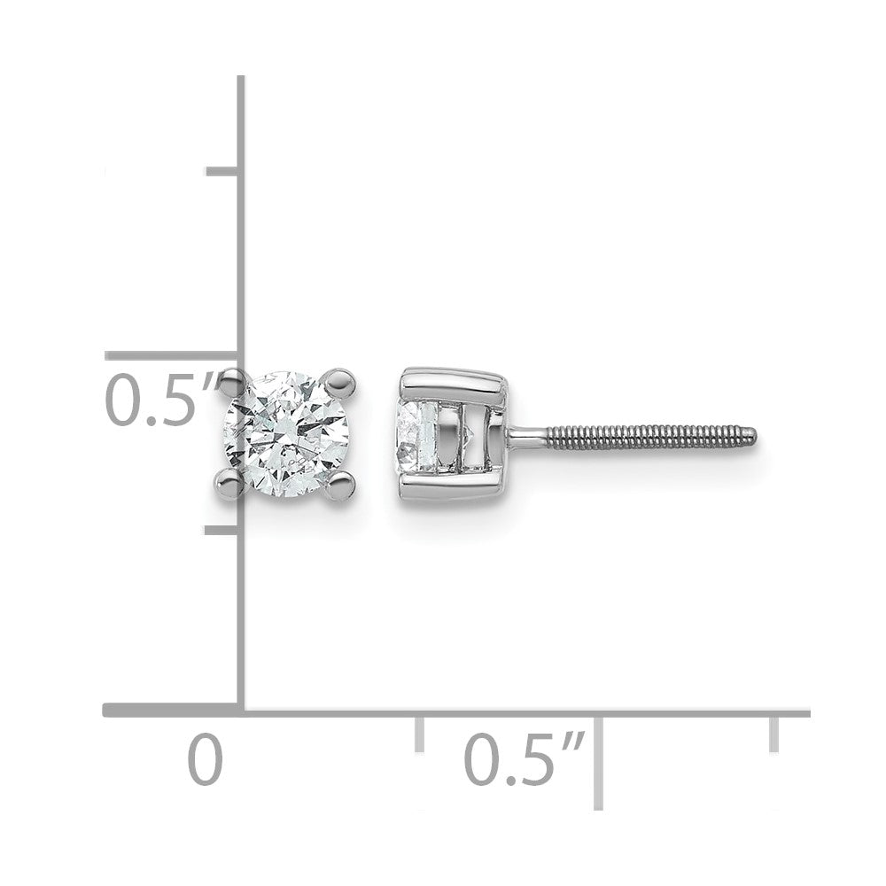 14kw 5/8ct Lab Grown Dia VS/SI+ G+ Comp Screwback Heavyweight Earrings