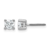 14kw 5/8ct Cert Lab Grown Dia VS+ F+ Comp Screwback Heavyweight Earrings