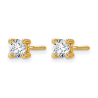 14ky 5/8ct Lab Grown Dia VS+ F+ Comp Screwback Heavyweight Earrings