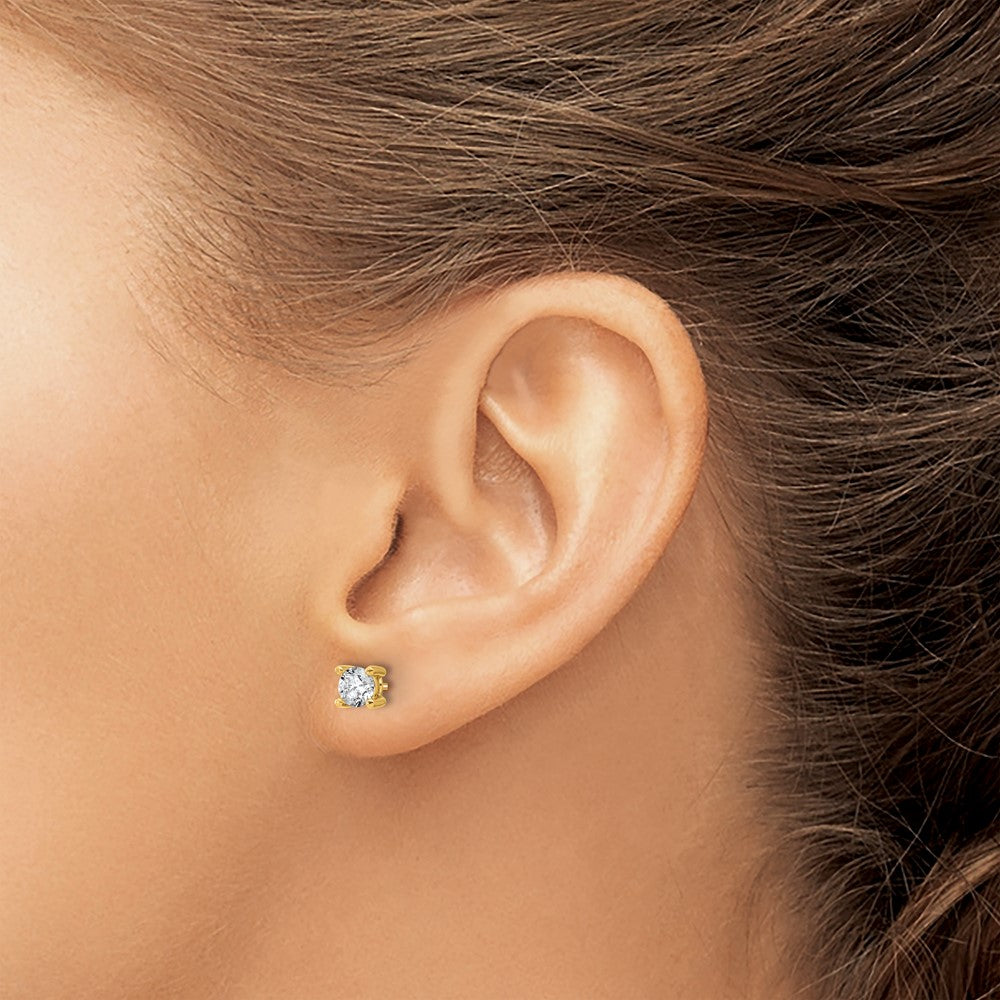 14ky 5/8ct Lab Grown Dia VS/SI+ G+ Comp Screwback Hvywt Earrings