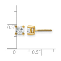 14ky 5/8ct Lab Grown Dia VS+ F+ Comp Screwback Heavyweight Earrings
