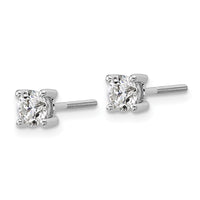 18kw 3/4ct Lab Grown Diamond VS+ F+ Round Complete Screwback Earrings