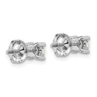 18kw 3/4ct Lab Grown Diamond VS+ F+ Round Complete Screwback Earrings