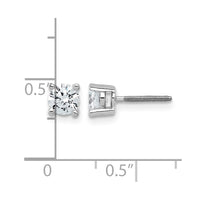18kw 3/4ct Lab Grown Diamond VS+ F+ Round Complete Screwback Earrings