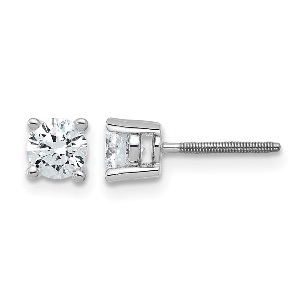 14kw 3/4ct Cert Lab Grown Dia VS+ F+ Comp Screwback Heavyweight Earrings