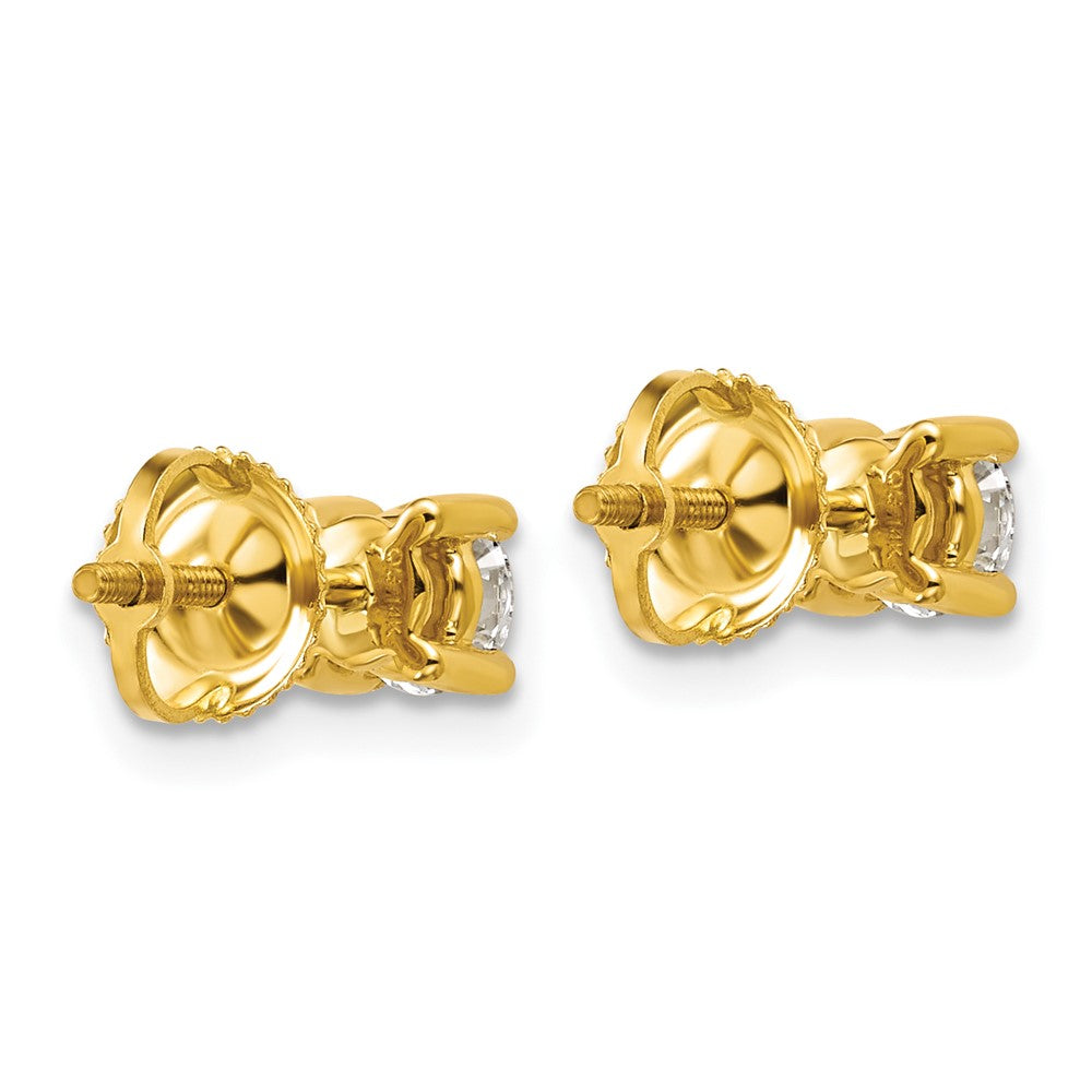 14ky 3/4ct Lab Grown Dia VS/SI+ G+ Comp Screwback Heavyweight Earrings