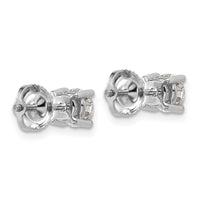 18kw 1ct Cert Lab Grown Diamond VS+ F+ Round Complete Screwback Earrings