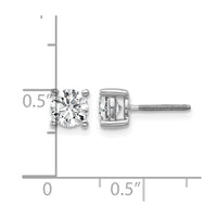 18kw 1ct Cert Lab Grown Diamond VS+ F+ Round Complete Screwback Earrings