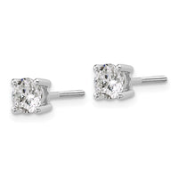 Plat 1ct Lab Grown Diamond VS+ F+ Round Complete Screwback Earrings