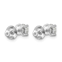 Plat 1ct Lab Grown Diamond VS+ F+ Round Complete Screwback Earrings