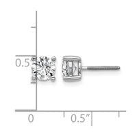 Plat 1ct Lab Grown Diamond VS+ F+ Round Complete Screwback Earrings