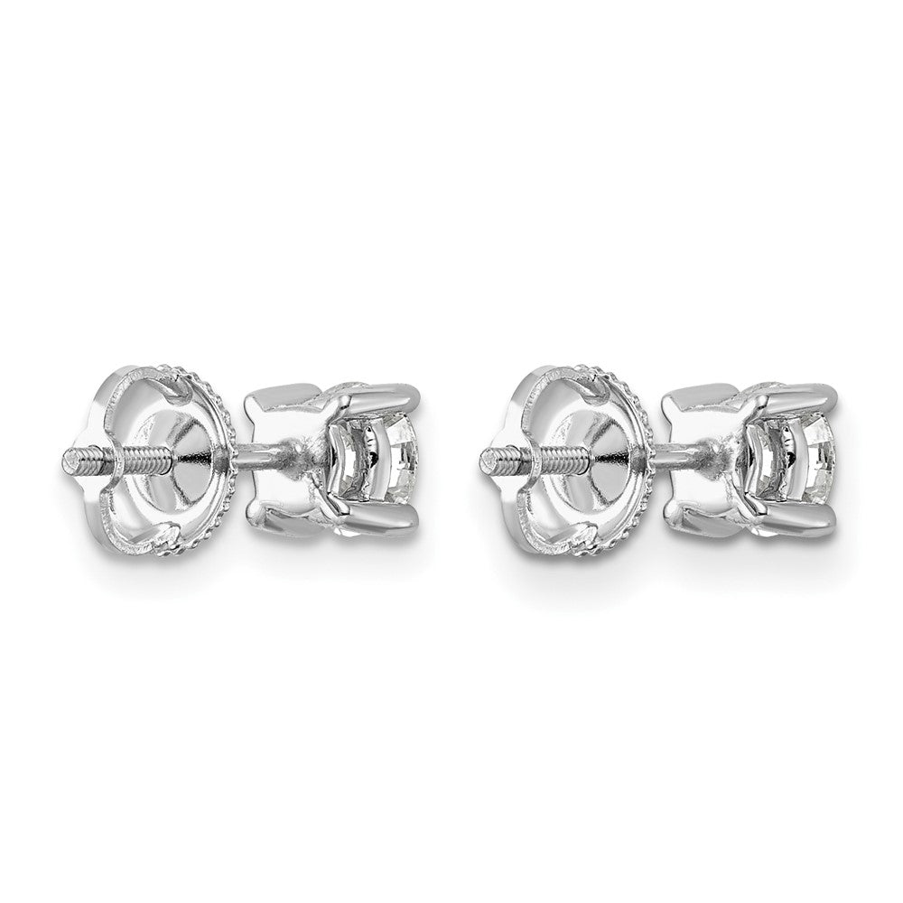 14kw 1ct Lab Grown Diamond VS+ F+ Comp Screwback Heavyweight Earrings