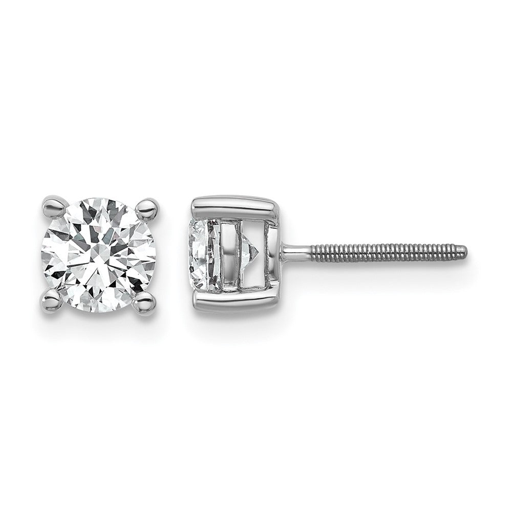 14kw 1ct Lab Grown Dia VS/SI+ G+ Comp Screwback Heavyweight Earrings