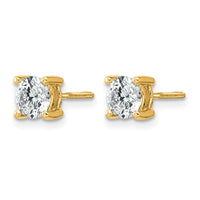 14ky 1ct Cert Lab Grown Dia VS+ F+ Comp Screwback Heavyweight Earrings