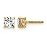 14ky 1ct Lab Grown Diamond VS/SI+ G+ Comp Screwback Hvywt Earrings