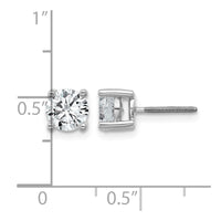 18kw 1/2ct Cert Lab Grown Dia VS+ F+ Round Comp Screwback Earrings